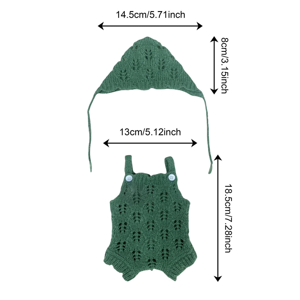 Conjunto Peto y Gorro 25 - 31 CM Hecho a mano - Bebes Reborn House