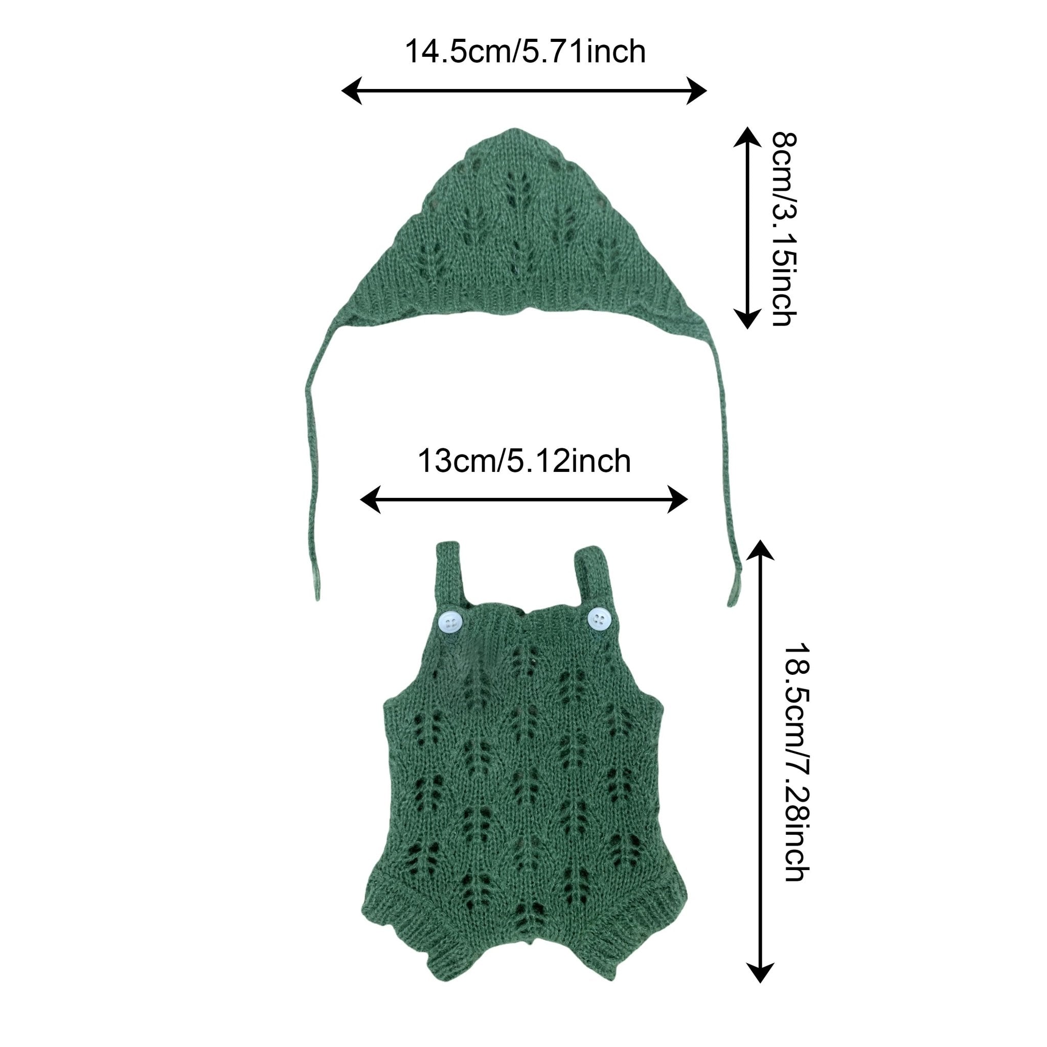 Conjunto Peto y Gorro 25 - 31 CM Hecho a mano - Bebes Reborn House